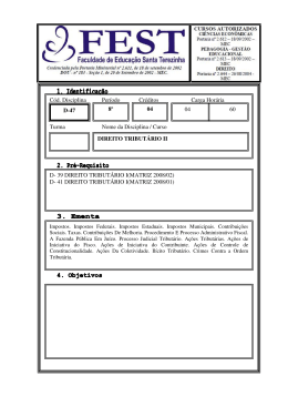 Direito Tribut&aacute;rio II