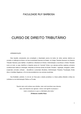 CURSO DE DIREITO TRIBUT&Aacute;RIO