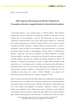 XIII Congresso Internacional de Direito Tributário de Pernambuco