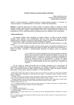 SAN&Ccedil;&Atilde;O POL&Iacute;TICA NO DIREITO TRIBUT&Aacute;RIO
