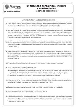 Prova - 2&ordm; Simulado - ENEM