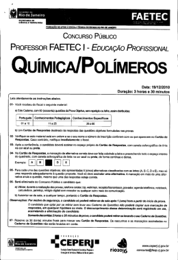 Prova - Governo do Estado do Rio de Janeiro