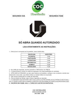 SIMULADO ABERTO - 2&ordf; FASE - UFU