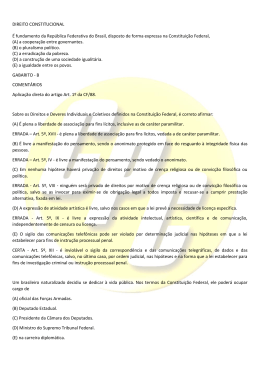 DIREITO CONSTITUCIONAL &Eacute; fundamento da Rep&uacute;blica