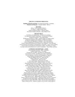 &Oacute;RG&Atilde;OS E CONSELHOS DIRIGENTES Rep&uacute;blica