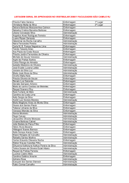 Vest 2008_1_aprovados - Faculdade S&atilde;o Camilo