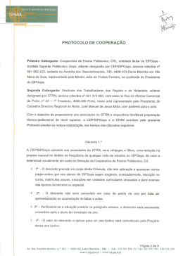 PROTOCOLO DE COOPERAÇÃO