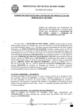 PREFEITURA MUNICIPAL DE RIO VERDE ESTADO DE GOIÁS