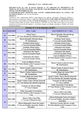 portaria n&ordm; cgj- /2011-gsec - Tribunal de Justi&ccedil;a do Estado da Bahia