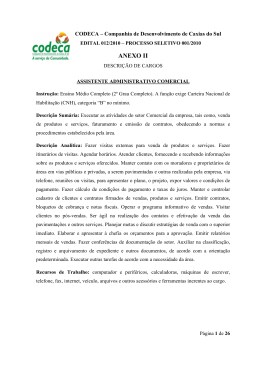 anexo ii - descri&ccedil;&atilde;o de cargos