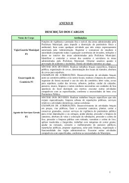 ANEXO II _ Atribui&ccedil;&otilde;es dos Cargos