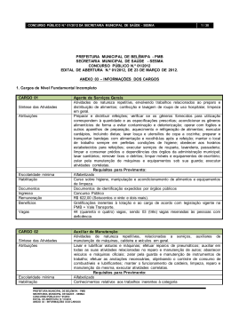 pmb secretaria municipal de sa&uacute;de - sesma concurso