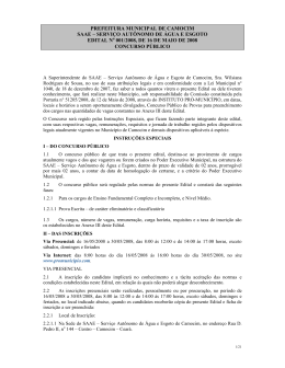 SERVI&Ccedil;O AUT&Ocirc;NOMO DE &Aacute;GUA E ESGOTO - Pr&oacute;