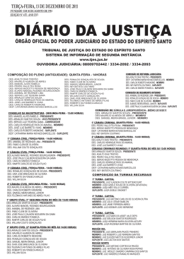 DI&Aacute;RIO DA JUSTI&Ccedil;A - Tribunal de Justi&ccedil;a do Esp&iacute;rito Santo