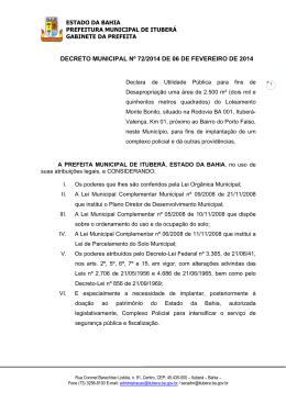 decreto municipal nº 72/2014 de 06 de fevereiro de 2014