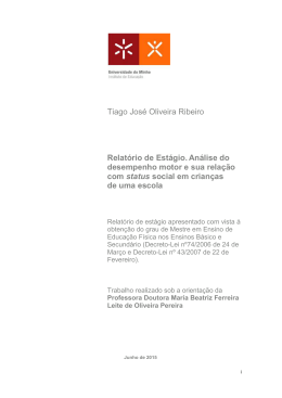 Relatório de estágio Tiago Ribeiro