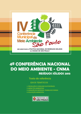 4&ordf; CNMA - Eixos Tem&aacute;ticos