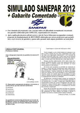 Simulado Sanepar 2012