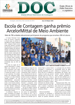 Di&aacute;rio Oficial N&ordm; 3260 - Prefeitura de Contagem