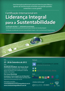 Lideran&ccedil;a Integral para a Sustentabilidade