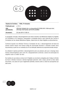 Gazeta de Coimbra. - 1930, 2&ordm; trimestre Publicado por: J. R. A. URL