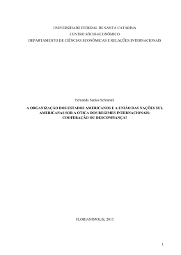 a organiza&ccedil;&atilde;o dos estados americanos e a uni&atilde;o das na&ccedil;&otilde;es sul
