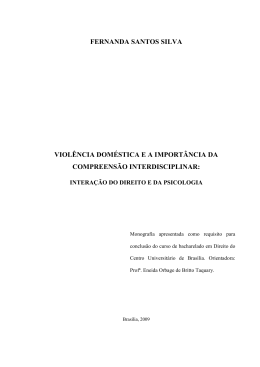 fernanda santos silva viol&ecirc;ncia dom&eacute;stica e a import&acirc;ncia da