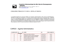 edital de classificac&atilde;o geral