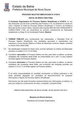 Estado da Bahia - Prefeitura de Nova Soure