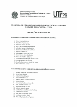 PROGRAMA DE P&oacute;s-GRADUA&Ccedil;&Atilde;O EM ENSINO DE ci&Ecirc;NclAs