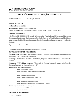 Amplia&ccedil;&atilde;o do sistema de esgoto da Ilha de S&atilde;o Lu&iacute;s/MA