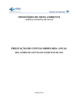 Relatório de Gestão - Exercício 2011