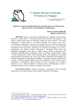 articula&ccedil;&atilde;o das ferramentas tecnol&oacute;gicas &agrave;s pr&aacute;ticas