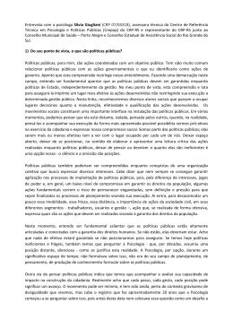 Entrevista com a psic&oacute;loga Silvia Giugliani (CRP 07 - CRP-RJ