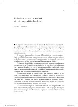 3-Mobilidade urbana sustent&aacute;vel: diretrizes da pol&iacute;tica brasileira
