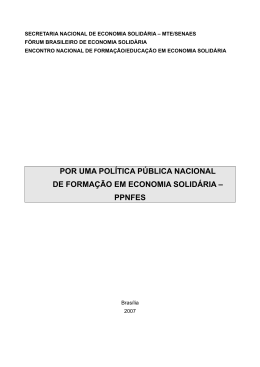 por uma pol&iacute;tica p&uacute;blica nacional de forma&ccedil;&atilde;o em economia
