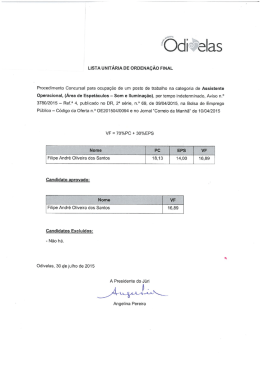 Lista unitária de Ordenação Final