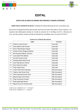 EDITAL - Munic&iacute;pio de Avis