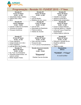 Programa&ccedil;&atilde;o &ndash; Revis&atilde;o 10 - FUVEST 2015 &ndash; 1&ordf; fase