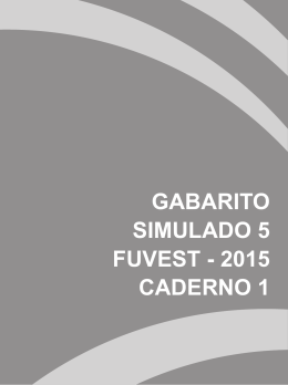 GABARITO SIMULADO 5 FUVEST