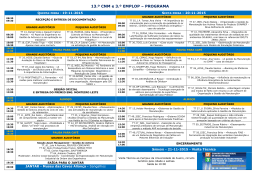 13.&ordm; CNM e 3.&ordm; EMPLOP &ndash; PROGRAMA
