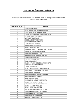 CLASSIFICAÇÃO GERAL MÉDICOS