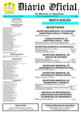 Di&aacute;rio Oficial - Prefeitura de Ananindeua