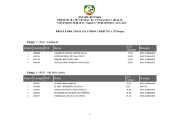 Resultado Geral da Segunda Prova Objetiva