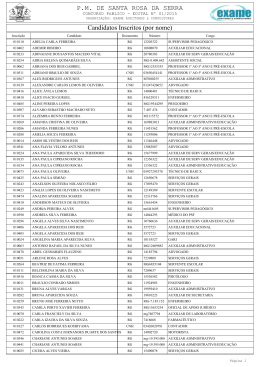 Candidatos Inscritos - Exame Auditores & Consultores