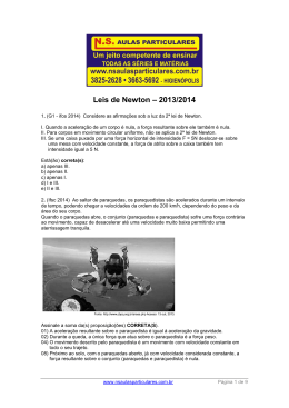 Leis de Newton 2 - NS Aulas Particulares