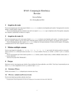 IF165: Computa&ccedil;&atilde;o Eletr&ocirc;nica: Revis&atilde;o