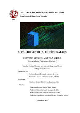 AC&Ccedil;&Atilde;O DO VENTO EM EDIF&Iacute;CIOS ALTOS