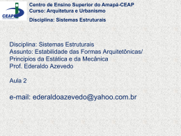 4. est&aacute;tica dos pontos materiais