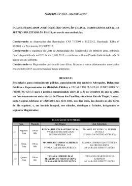 20 a 30 de setembro - Tribunal de Justi&ccedil;a do Estado da Bahia